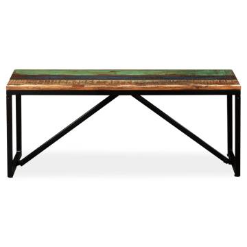 Industrial Solid Reclaimed Wood Bench 110x35x45 cm