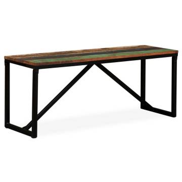 Industrial Solid Reclaimed Wood Bench 110x35x45 cm