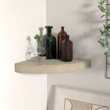 Floating Corner Shelf Oak - Stylish Display for Home Decor