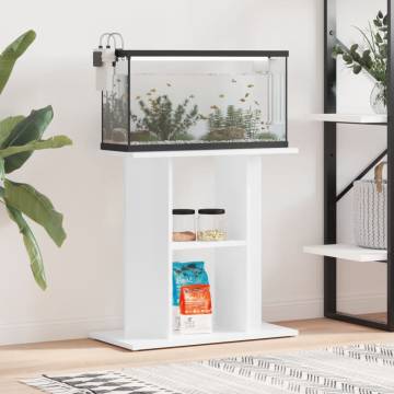 High Gloss White Aquarium Stand | 60x30x60 cm | Durable & Stylish