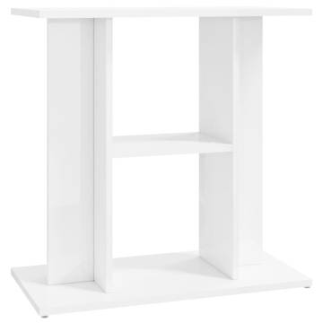 High Gloss White Aquarium Stand | 60x30x60 cm | Durable & Stylish