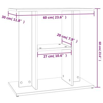 High Gloss White Aquarium Stand | 60x30x60 cm | Durable & Stylish