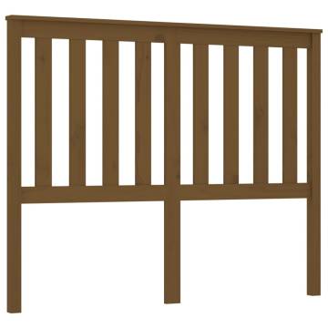 Honey Brown Solid Wood Bed Headboard | 126x6x101 cm