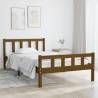 Bed Frame Honey Brown Solid Wood 90x200 cm Colour honey brown Size 90 x 200 cm 