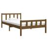 Honey Brown Solid Wood Bed Frame 90x200 cm | HipoMarket