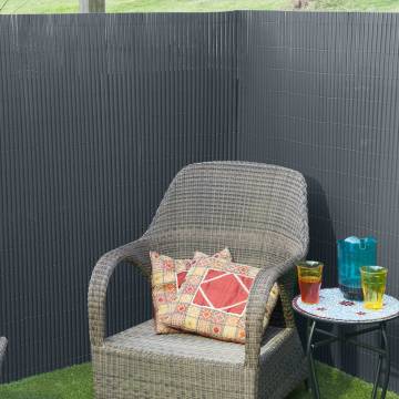 Nature Double Sided Garden Screen - Anthracite 1x3m