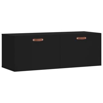 Stylish Black Wall Cabinet 100x36.5 cm | HipoMarket UK