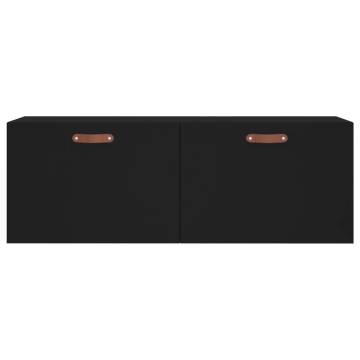 Stylish Black Wall Cabinet 100x36.5 cm | HipoMarket UK