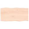 Solid Oak Live Edge Table Top 80x40 cm | Untreated Wood