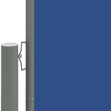 Retractable Side Awning Blue 117x1200 cm - Stylish Privacy Solution