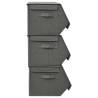 Anthracite Stackable Storage Box Set - 4 Durable Boxes