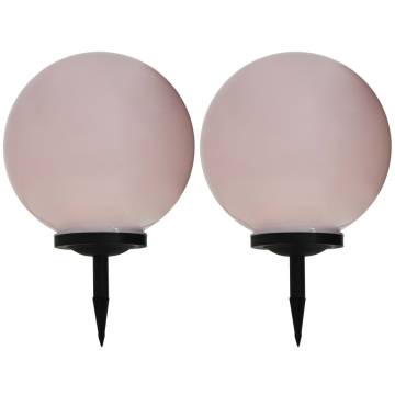 Outdoor Solar Lamps 2 pcs LED Spherical 40 cm RGB | HipoMarket