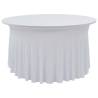 2 pcs Stretch Table Covers with Skirt 180x74 cm White Colour white Size 180 x 74 cm Quantity in Package 2 