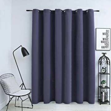 Blackout Curtain with Metal Rings - Anthracite 290x245 cm