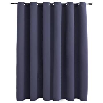 Blackout Curtain with Metal Rings - Anthracite 290x245 cm