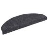 Self-Adhesive Dark Grey Stair Mats - 5 Pcs, 65x21 cm