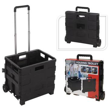 H&S Collection Aluminium Trolley with Folding Crate | Hipomarket