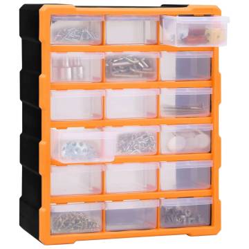 Multi-drawer Organiser with 18 Drawers - 38x16x47 cm