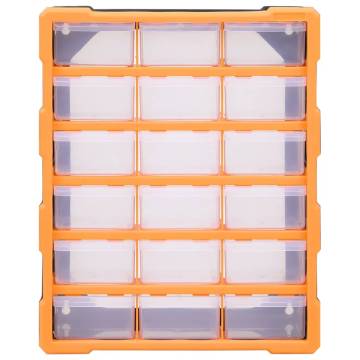 Multi-drawer Organiser with 18 Drawers - 38x16x47 cm