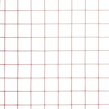 Chicken Wire Fence Steel PVC Coating 25x1m Red - HipoMarket