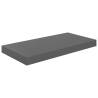 Floating Wall Shelf - High Gloss Grey 50x23x3.8 cm | HipoMarket