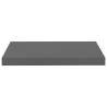 Floating Wall Shelf - High Gloss Grey 50x23x3.8 cm | HipoMarket