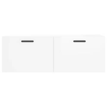 High Gloss White Wall Cabinet – 100x36.5x35 cm | HiPoMarket