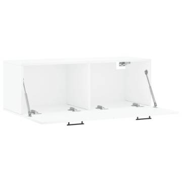 High Gloss White Wall Cabinet – 100x36.5x35 cm | HiPoMarket