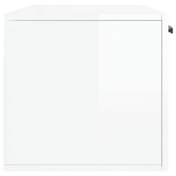 High Gloss White Wall Cabinet – 100x36.5x35 cm | HiPoMarket