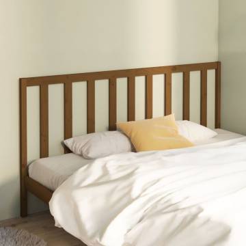 Stylish Honey Brown Bed Headboard - Solid Pine Wood 206x4x100 cm