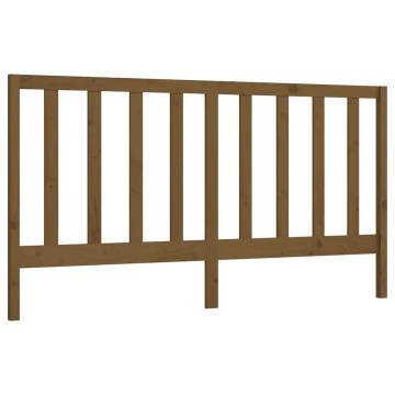 Stylish Honey Brown Bed Headboard - Solid Pine Wood 206x4x100 cm