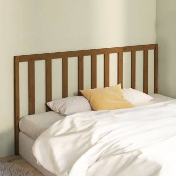 Stylish Honey Brown Bed Headboard - Solid Pine Wood 206x4x100 cm