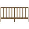 Stylish Honey Brown Bed Headboard - Solid Pine Wood 206x4x100 cm