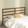 Stylish Honey Brown Solid Wood Bed Headboard - 206x4x100 cm