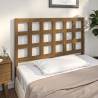 Bed Headboard Honey Brown 125.5x4x100 cm Solid Wood Pine Colour honey brown Size 125.5 x 100 cm Quantity in Package 1 