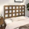 Stylish Honey Brown Pine Bed Headboard - 125.5x4x100 cm