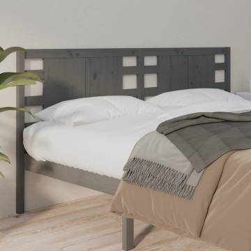 Stylish Grey Solid Pine Headboard | 206x4x100 cm