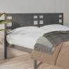 Headboard Grey 206x4x100 cm Solid Wood Pine Colour grey Size 206 x 100 cm Quantity in Package 1 