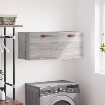 Wall Cabinet Grey Sonoma 80x36.5 cm - Stylish Storage