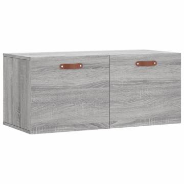 Wall Cabinet Grey Sonoma 80x36.5 cm - Stylish Storage