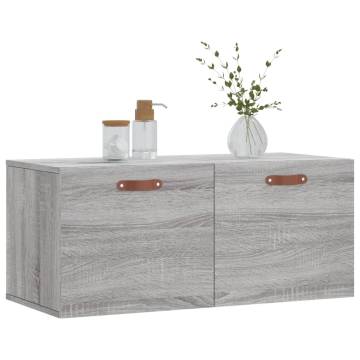 Wall Cabinet Grey Sonoma 80x36.5 cm - Stylish Storage