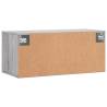 Wall Cabinet Grey Sonoma 80x36.5 cm - Stylish Storage