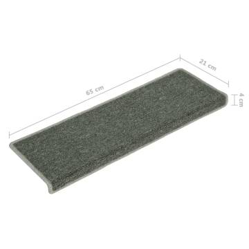 Carpet Stair Treads - 15 pcs Green Non-Slip Mats | HipoMarket