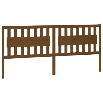 Honey Brown Bed Headboard - Solid Pine Wood | Hipomarket