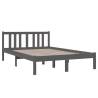 Grey Solid Wood Bed Frame 120x190 cm - Stylish & Sturdy