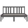 Grey Solid Wood Bed Frame 120x190 cm - Stylish & Sturdy