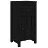 Stylish Black Sideboards - 2 pcs Solid Wood Pine | Hipo Market