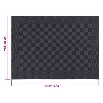 Practical Kitchen Towels 50 pcs Black & Grey - Buy Now