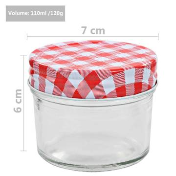 Glass Jam Jars with Lids - 24 pcs, 110 ml | Hipo Market