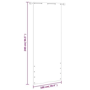 Balcony Screen White 100x240 cm - Privacy & Protection